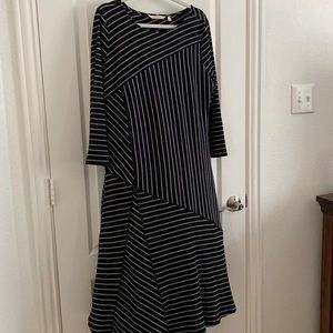 Soft Surroundings A line sweater dress. Large black/ gray